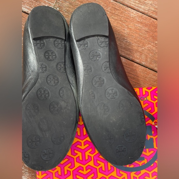 Tory Burch genuine leather in/out quilted booties golden logo 100mm wedge EUC - Picture 16 of 16